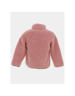 Veste polaire à motif léopard colinne rose fille - Angele Sportswear