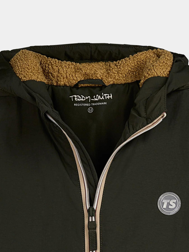 Parka à capuche col montant p-tor kaki enfant - Teddy Smith
