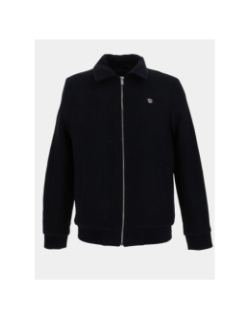 Blouson zippé en laine épaisse reboot noir homme - Benson & Cherry
