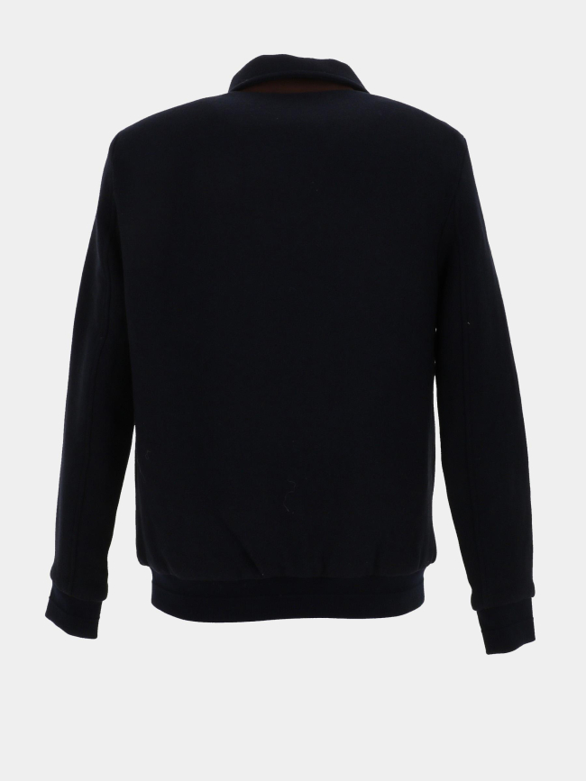 Blouson zippé en laine épaisse reboot noir homme - Benson & Cherry