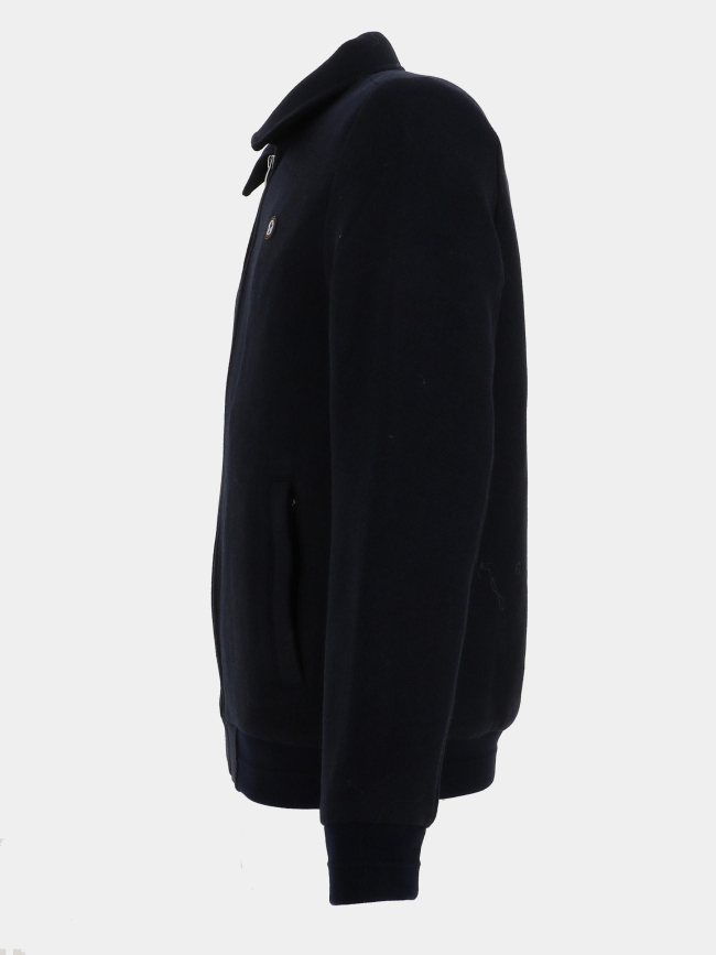 Blouson zippé en laine épaisse reboot noir homme - Benson & Cherry