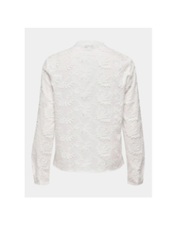 Chemisier broderie carmen blanc femme - Only