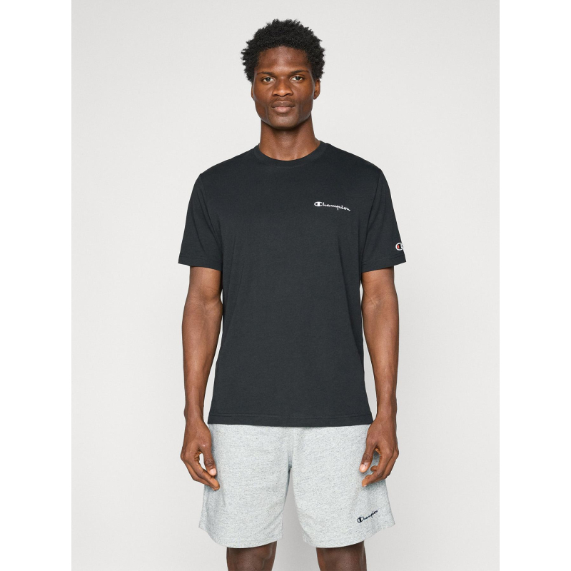 T-shirt à manches courtes et logo brodé noir homme - Champion