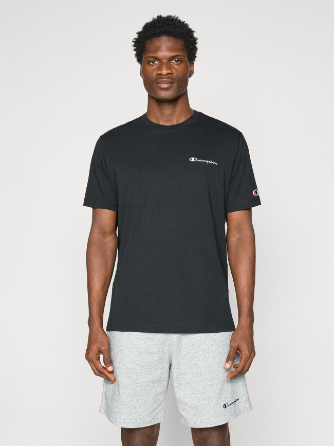 T-shirt à manches courtes et logo brodé noir homme - Champion