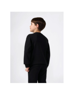 Sweat à col rond logo brodé noir enfant - Champion