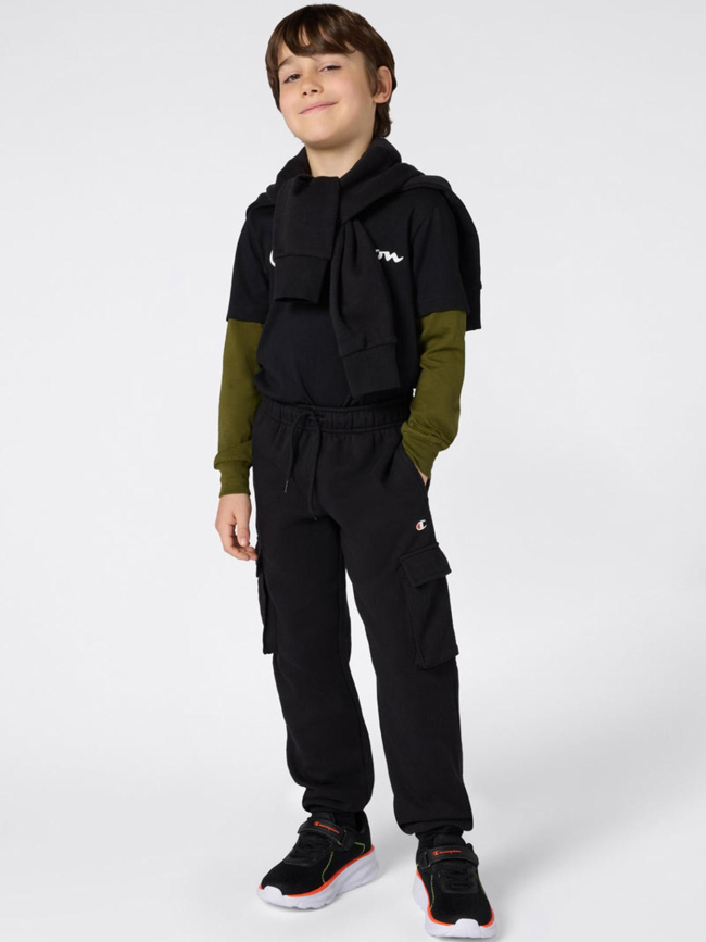 Pantalon jogging cargo logo noir enfant - Champion