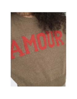 Pull en maille onlnew amour marron femme - Only