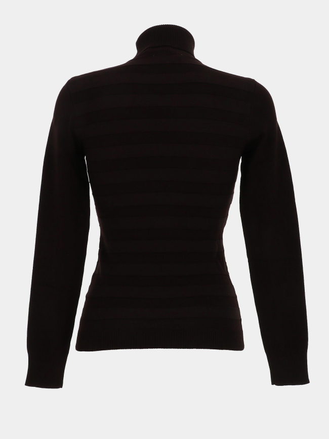 Pull fin ajusté à col roulé menthyo marron femme - Morgan