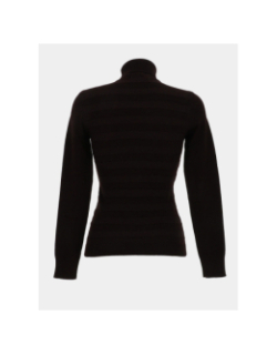 Pull fin ajusté à col roulé menthyo marron femme - Morgan