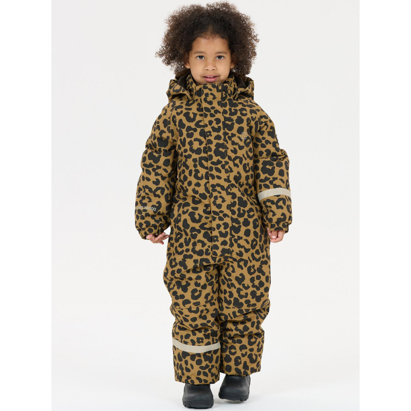 Combinaison de ski tower printed w-pro marron enfant - ZIg Zag