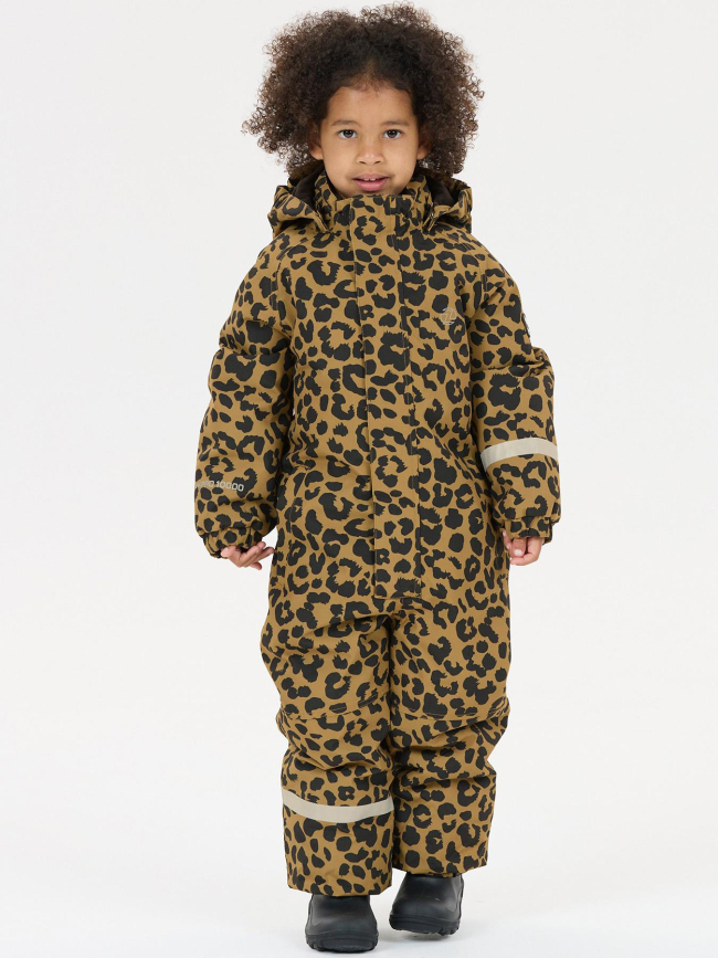 Combinaison de ski tower printed w-pro marron enfant - ZIg Zag