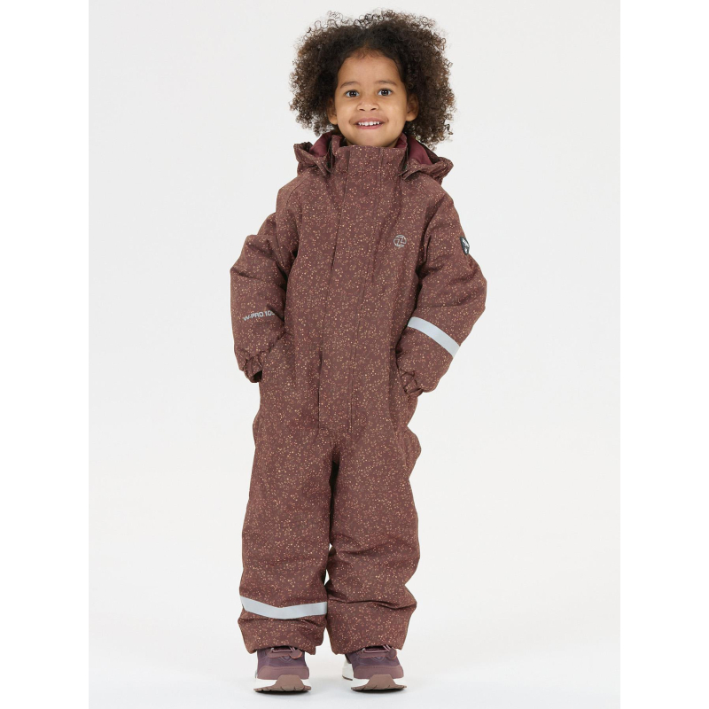 Combinaison de ski tower printed w-pro violet enfant - Zig Zag