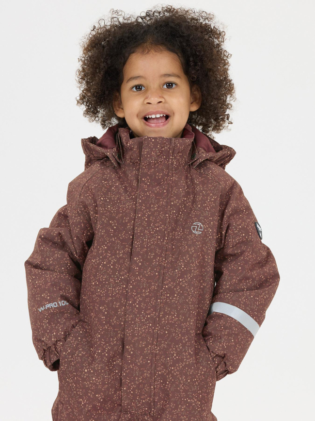 Combinaison de ski tower printed w-pro violet enfant - Zig Zag