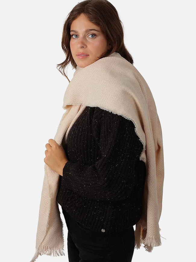 Echarpe pailletée morgane rose femme - Deeluxe