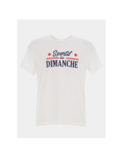 T-shirt à manches courtes sportif dimanche blanc homme - STC