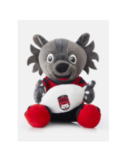 Peluche lou rugby wolfy gris rouge et noir - M Com