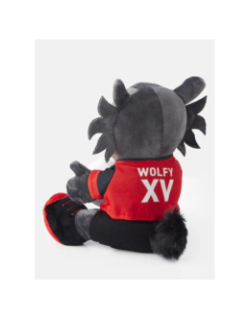 Peluche lou rugby wolfy gris rouge et noir - M Com