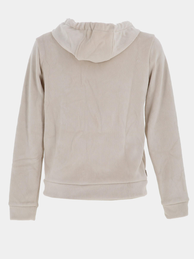 Sweat à capuche en velours côtelé daltreey beige femme - Sun Valley