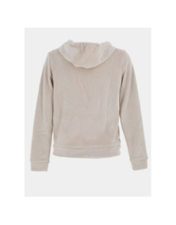 Sweat à capuche en velours côtelé daltreey beige femme - Sun Valley