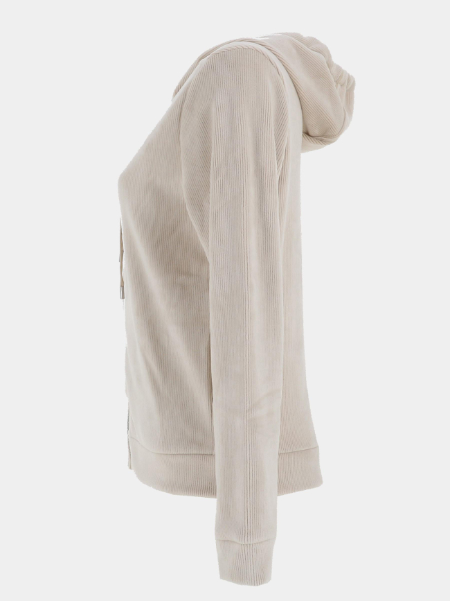 Sweat à capuche en velours côtelé daltreey beige femme - Sun Valley