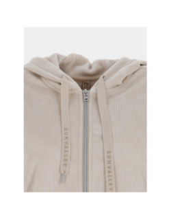 Sweat à capuche en velours côtelé daltreey beige femme - Sun Valley