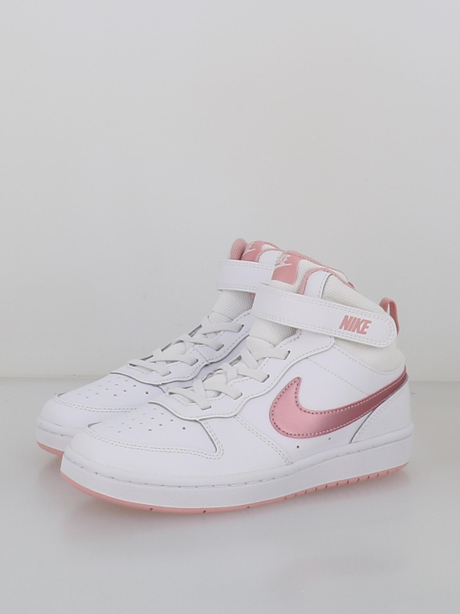 Baskets à scratch court borough mid 2 psv blanc enfant - Nike