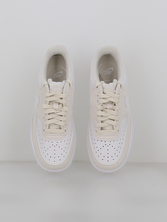 Baskets court vision blanc beige femme - Nike