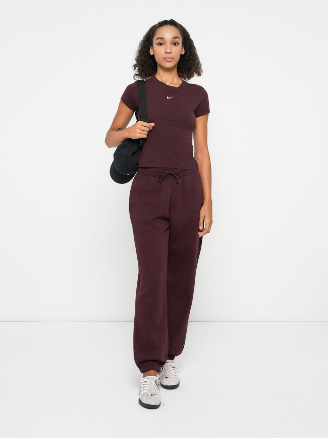 Pantalon jogging phoenix fleece bordeaux femme - Nike