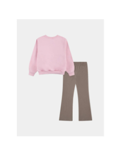 Ensemble sweat et leggging rose et marron fille - Nike