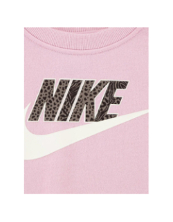 Ensemble sweat et leggging rose et marron fille - Nike