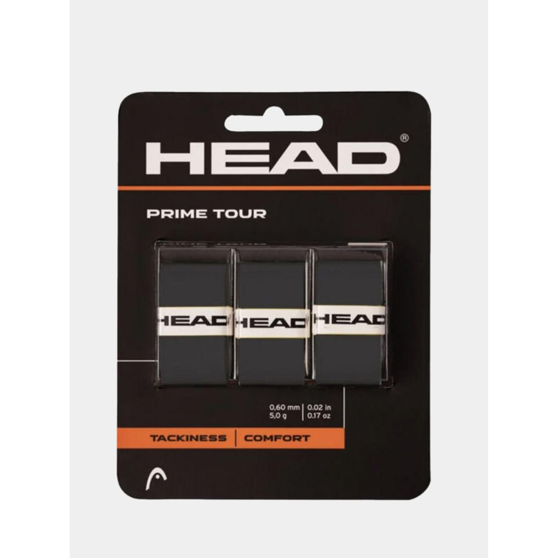 Pack de 3 surgrip de tennis prime tour noir - Head