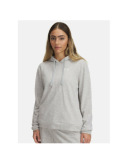 Sweat à capuche chiné ua rival terry gris femme - Under Armour