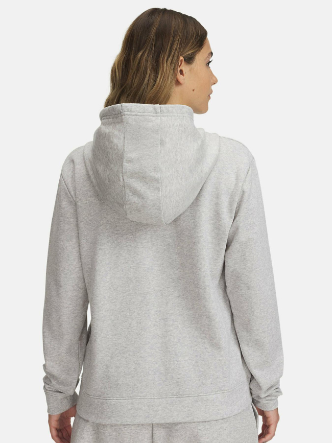 Sweat à capuche chiné ua rival terry gris femme - Under Armour