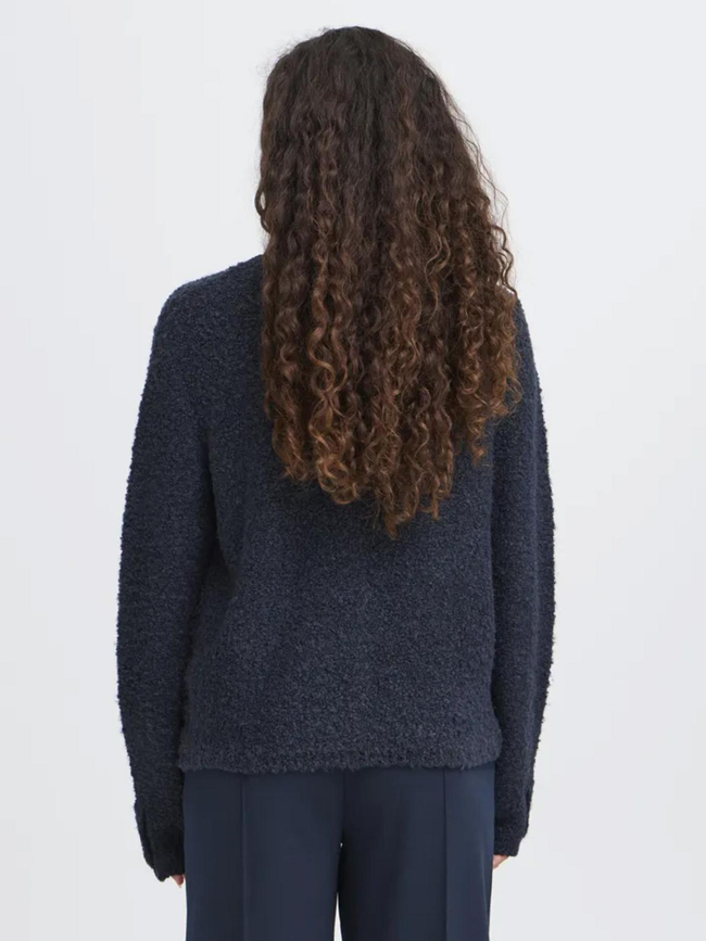 Gilet cardigan valmai bleu marine femme - Ichi