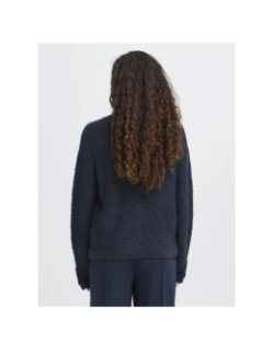 Gilet cardigan valmai bleu marine femme - Ichi