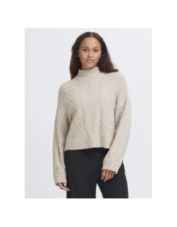 Pull mylle beige femme - Ichi
