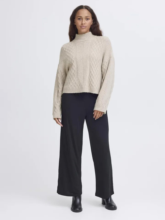 Pull mylle beige femme - Ichi