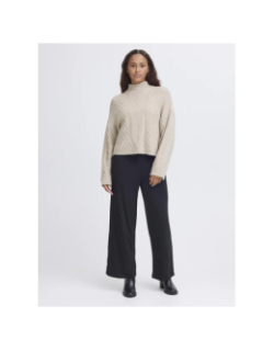 Pull mylle beige femme - Ichi