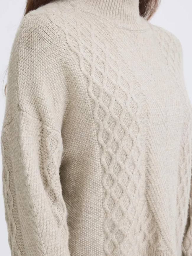 Pull mylle beige femme - Ichi