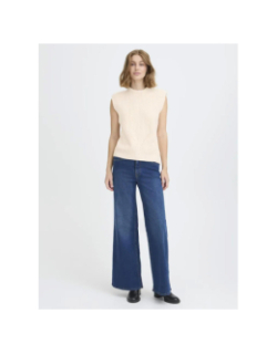 Pull sans manche povoke blanc femme - Ichi