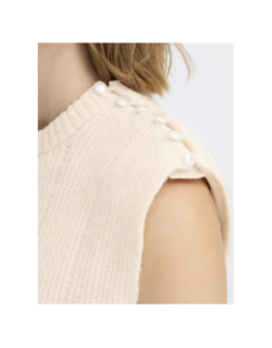 Pull sans manche povoke blanc femme - Ichi
