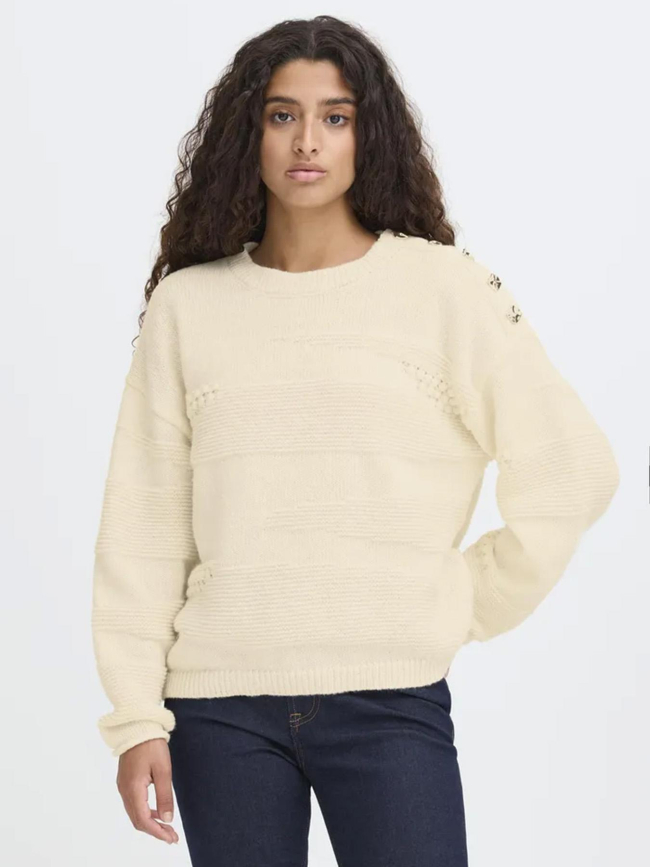 Pull astra blanc crème femme - Ichi