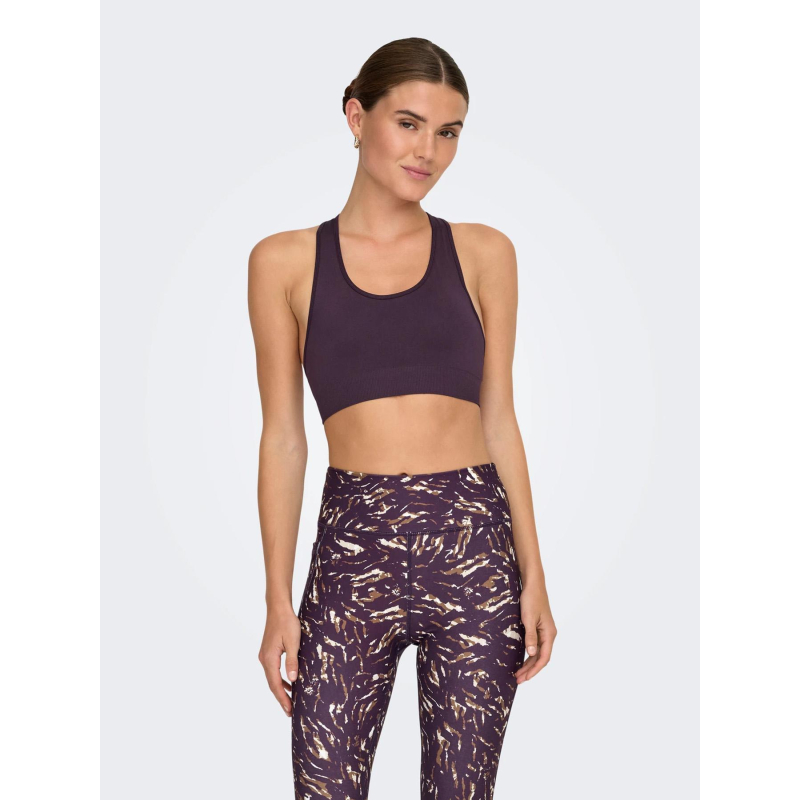 Brassière de sport daisy 2 violet femme - Only Play