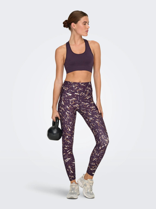 Brassière de sport daisy 2 violet femme - Only Play