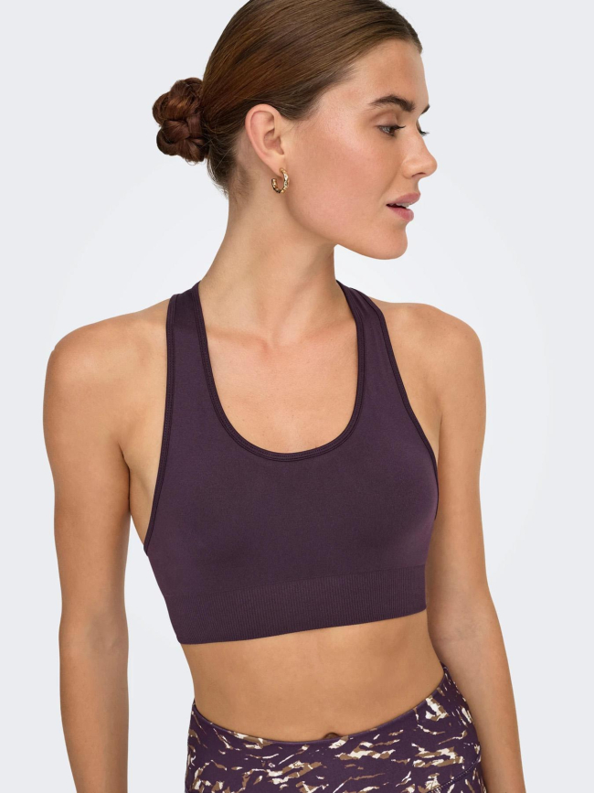 Brassière de sport daisy 2 violet femme - Only Play