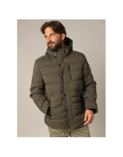 Doudoune matelassée à capuche chiro kaki homme - Deeluxe