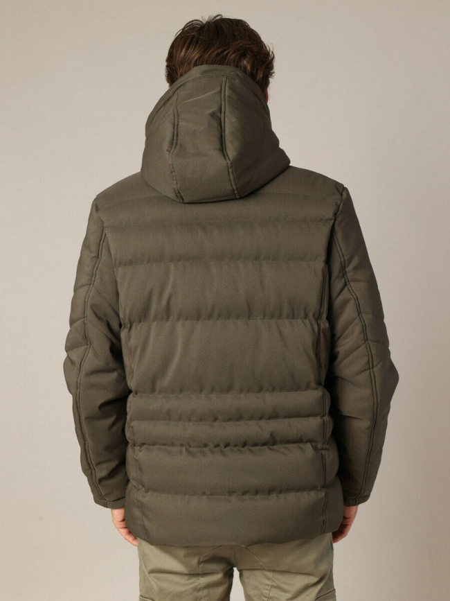 Doudoune matelassée à capuche chiro kaki homme - Deeluxe