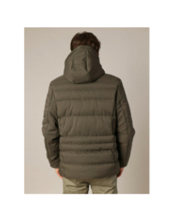 Doudoune matelassée à capuche chiro kaki homme - Deeluxe