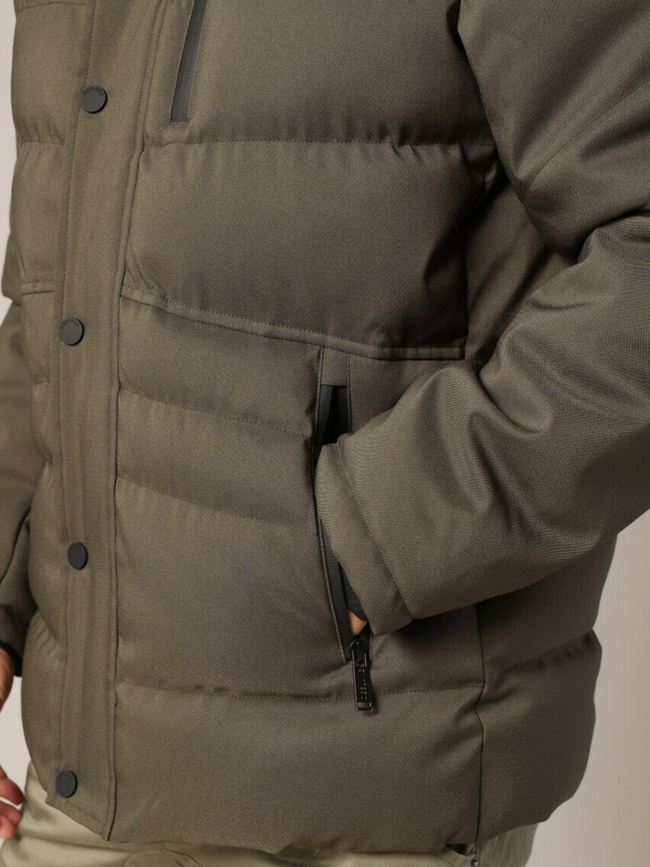 Doudoune matelassée à capuche chiro kaki homme - Deeluxe