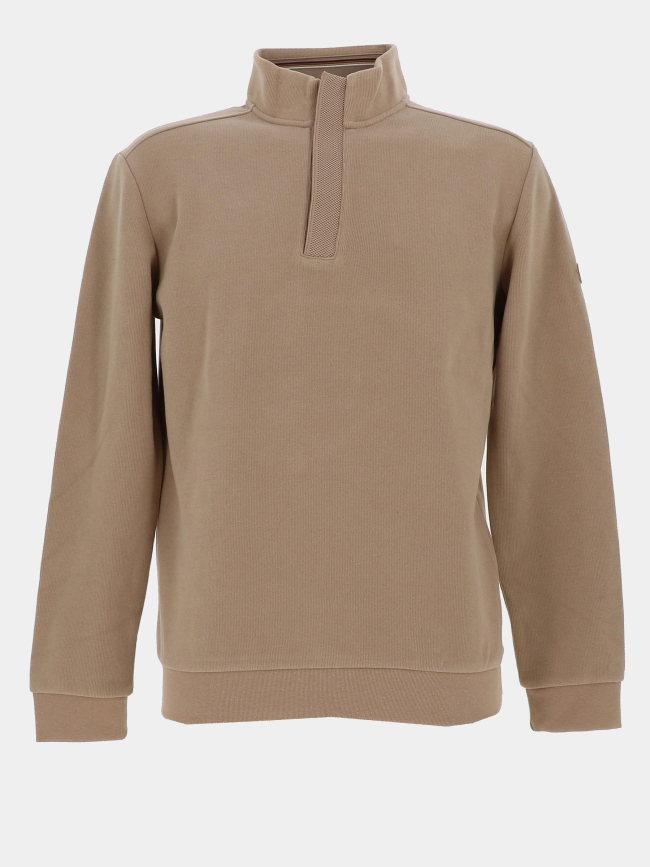 Sweat à col zippé selanic beige homme - Benson & Cherry